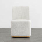 Lilibet Wingback Rolling Dining Chair With Casters