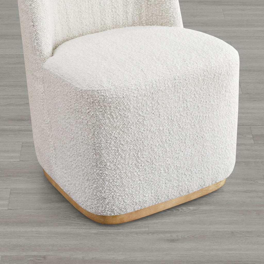 Lilibet Wingback Rolling Dining Chair With Casters