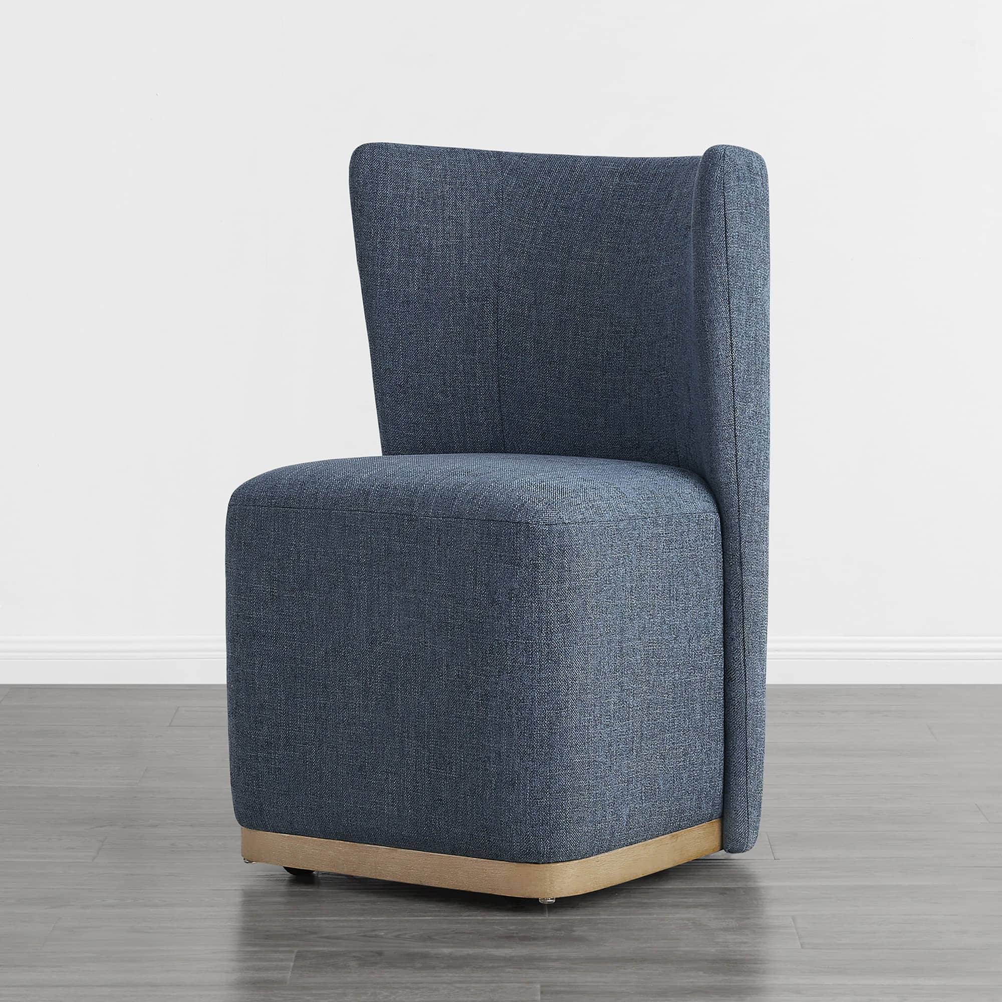 Lilibet Wingback Rolling Dining Chair With Casters