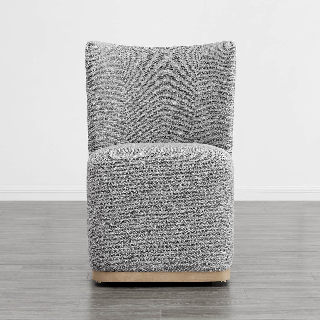 Lilibet Wingback Rolling Dining Chair With Casters