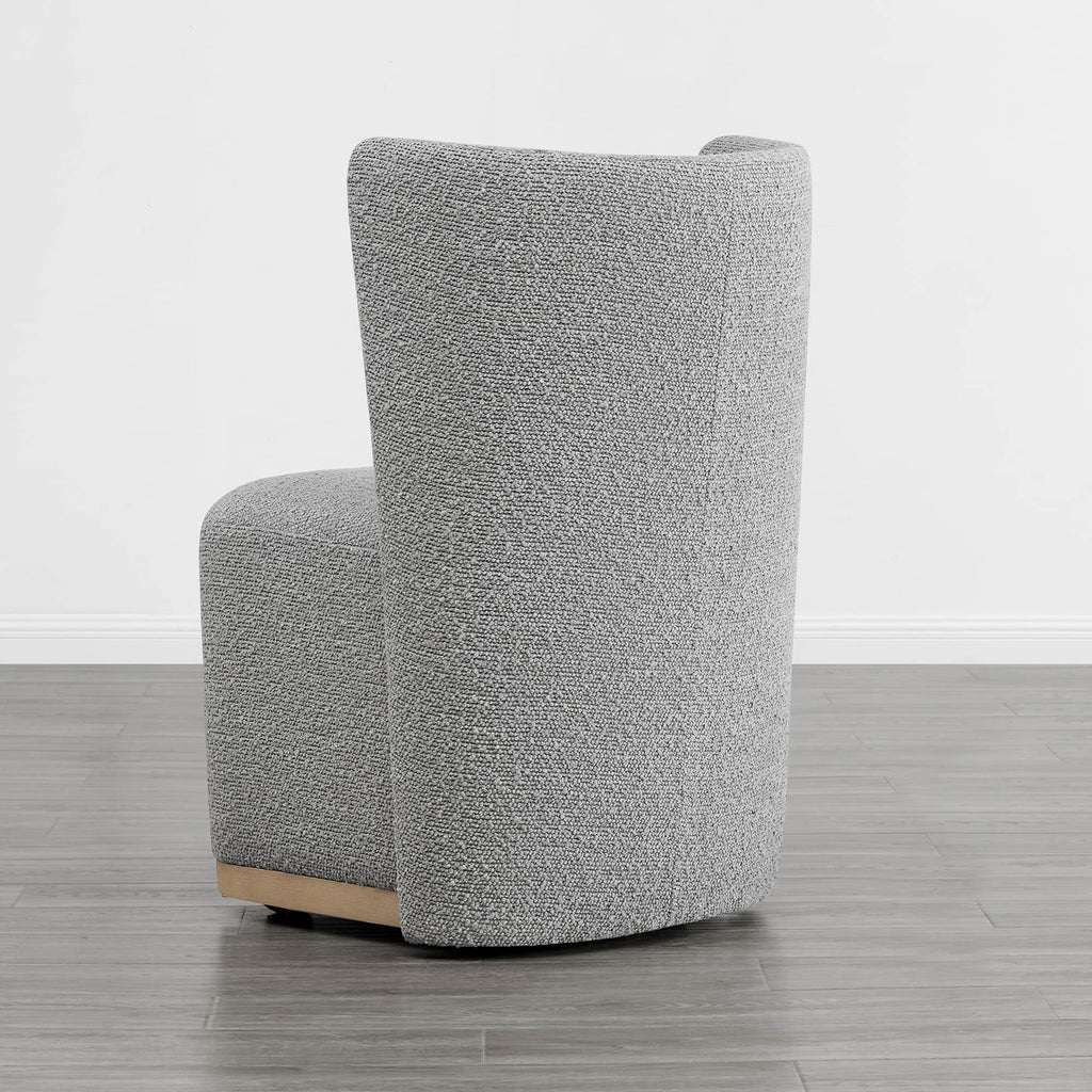 Lilibet Wingback Rolling Dining Chair With Casters