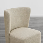 Lilibet Wingback Rolling Dining Chair With Casters