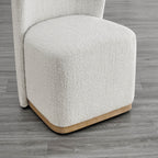 Lilibet Wingback Rolling Dining Chair With Casters