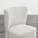 Lilibet Wingback Rolling Dining Chair With Casters