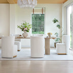 Lilibet Wingback Rolling Dining Chair With Casters