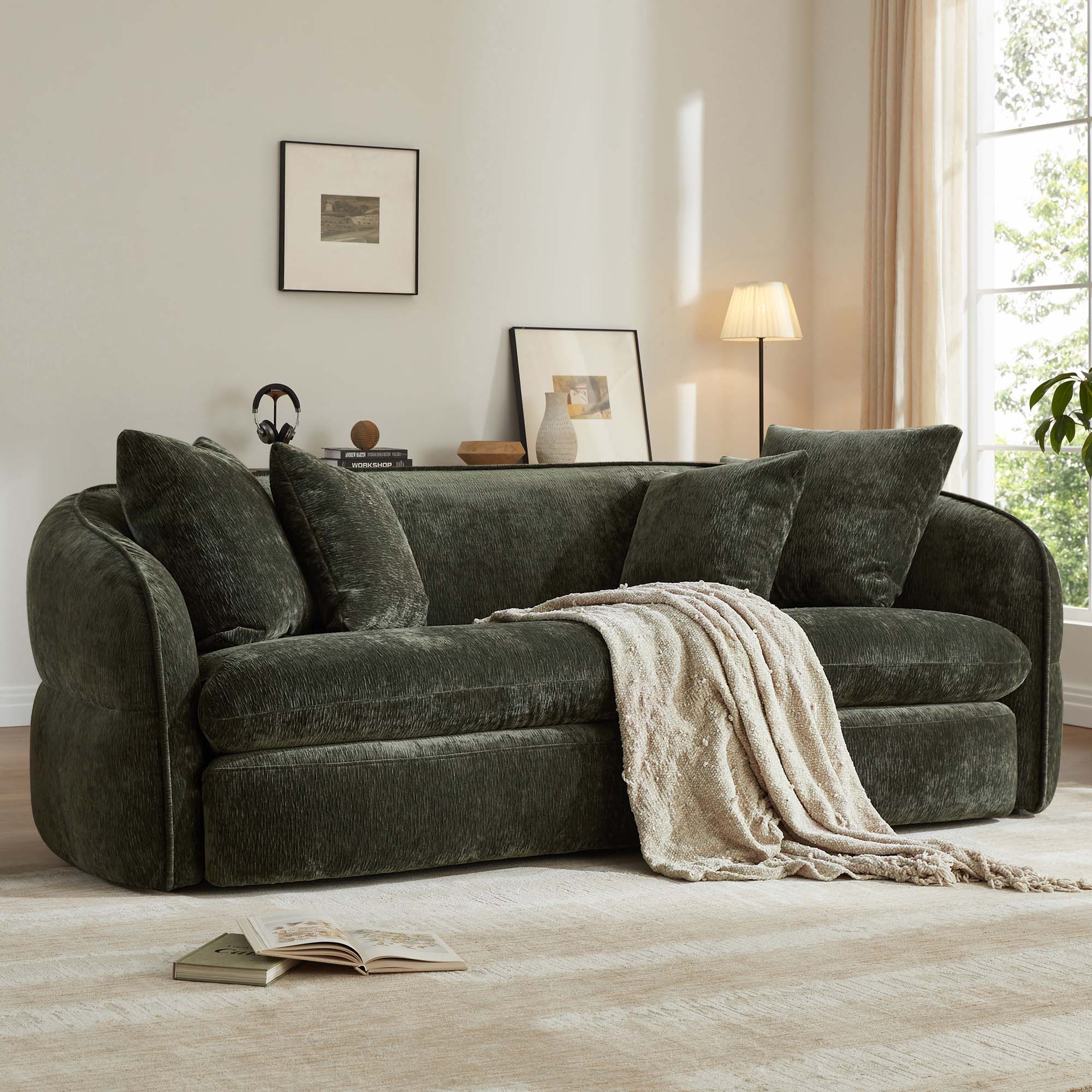 Dane Deep Seat Sofa with Tufted Sculptural Design