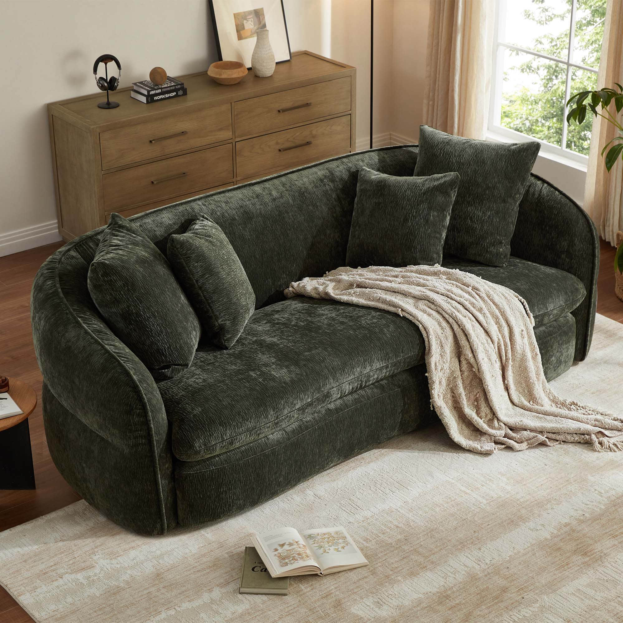 Dane Deep Seat Sofa with Tufted Sculptural Design