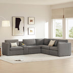 Delaney 5-Seat V Shaped Modular Sofa Chaise
