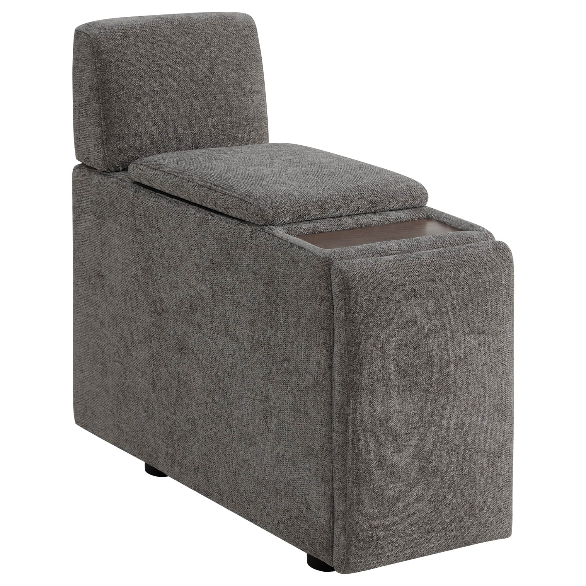 Delaney 4-Seat Modular Sofa Chaise with Storage Ottoman