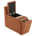 Delaney 5-Seat Modular Sofa Chaise with Storage Ottomans