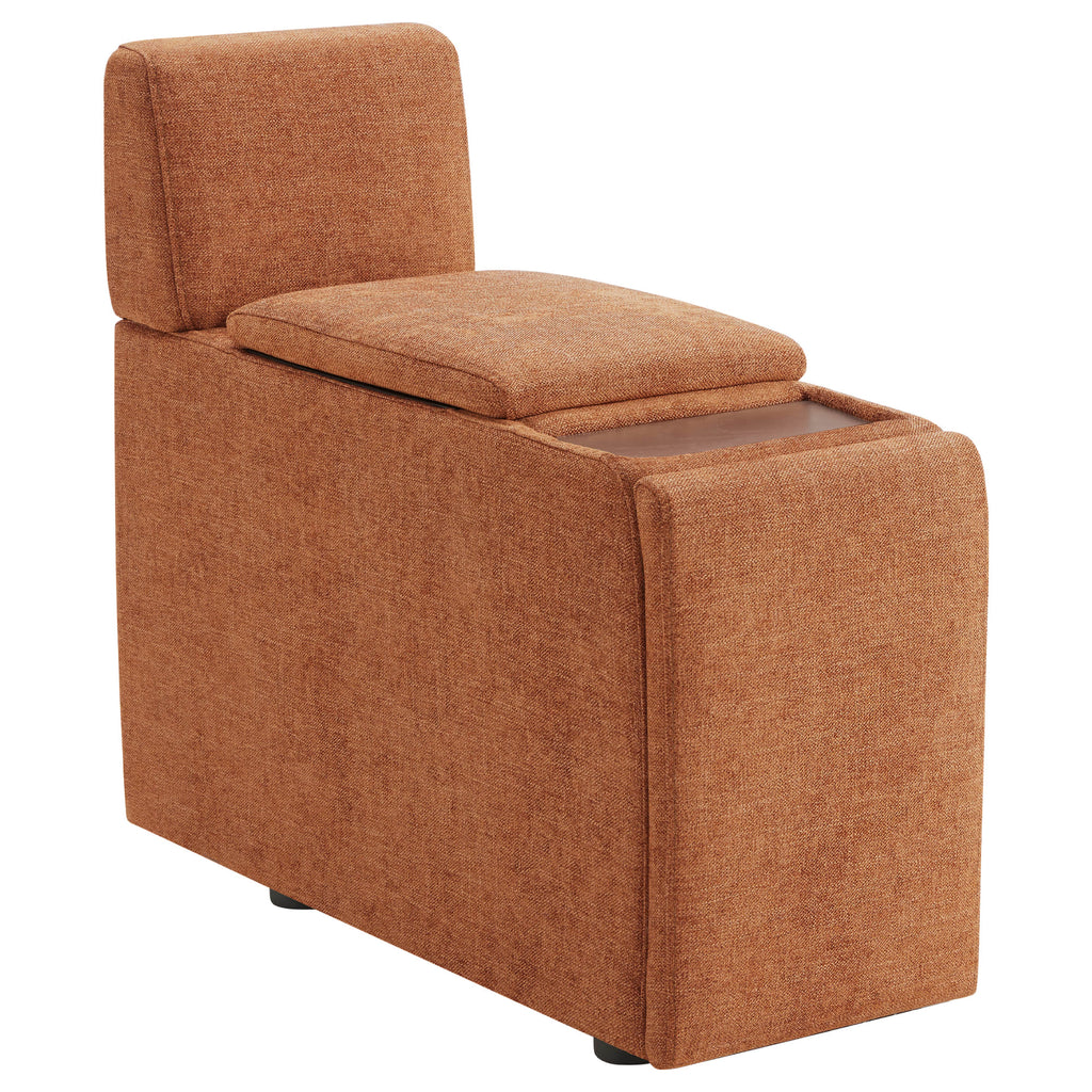 Delaney 4-Seat Modular Sofa Chaise with Storage Ottoman