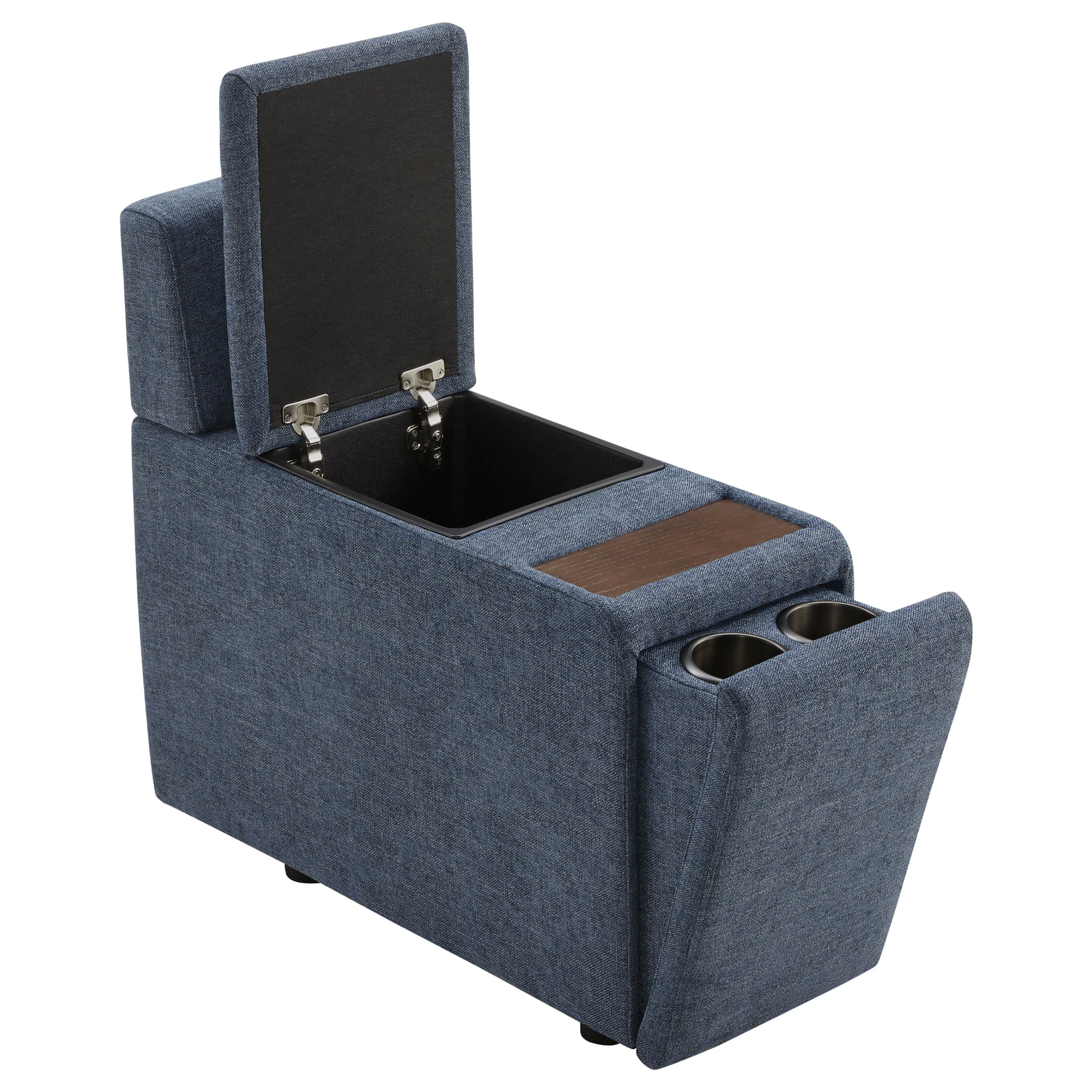 Delaney 6-Seat Modular Sofa Chaise with Storage Ottomans