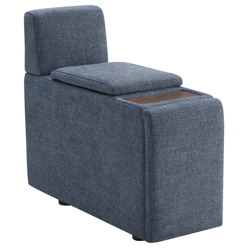 Delaney 4-Seat Modular Sofa Chaise with Storage Ottoman