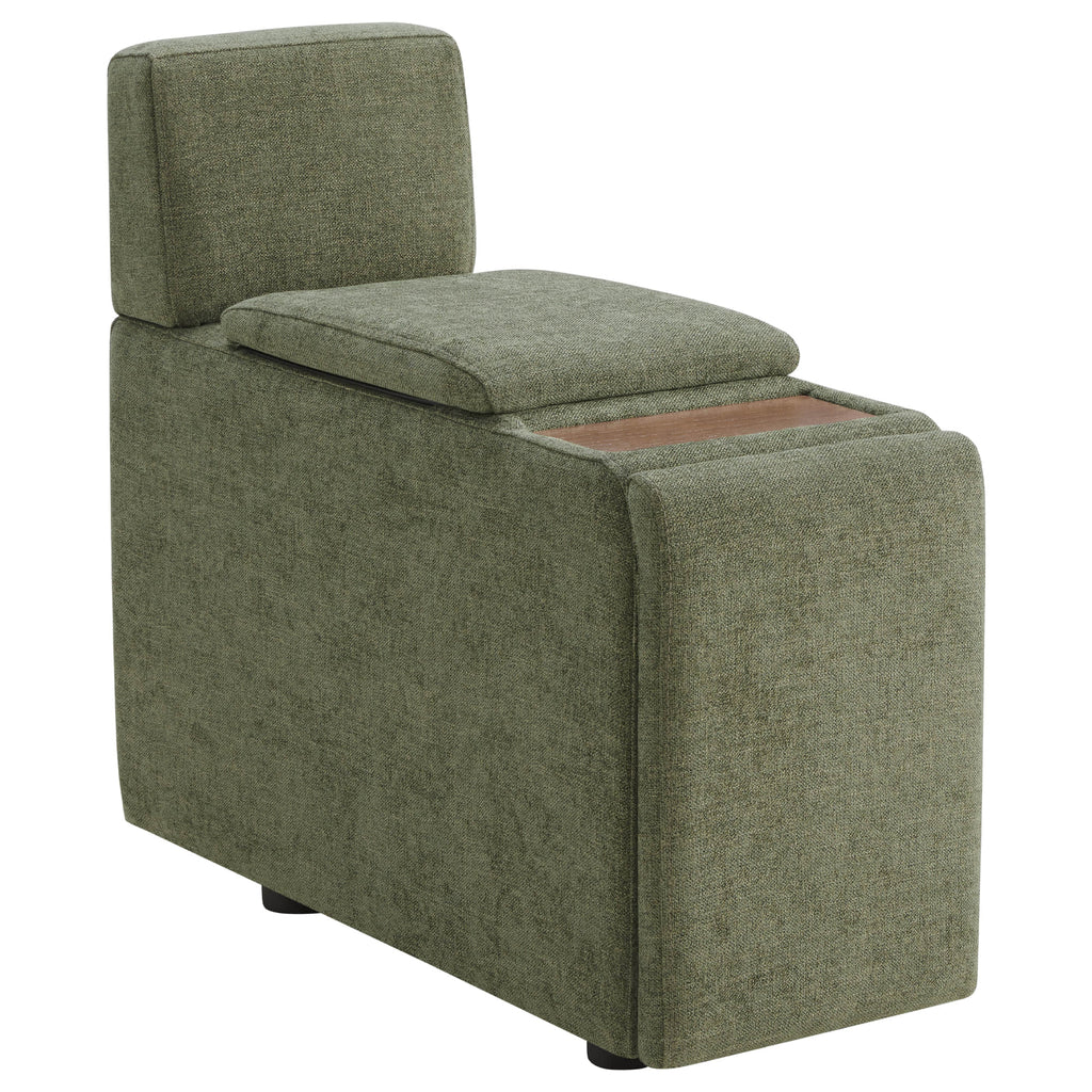 Delaney 4-Seat Modular Sofa Chaise with Storage Ottoman