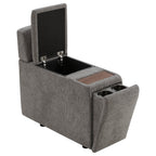 Delaney 6-Seat Modular Sofa Chaise with Storage Ottomans