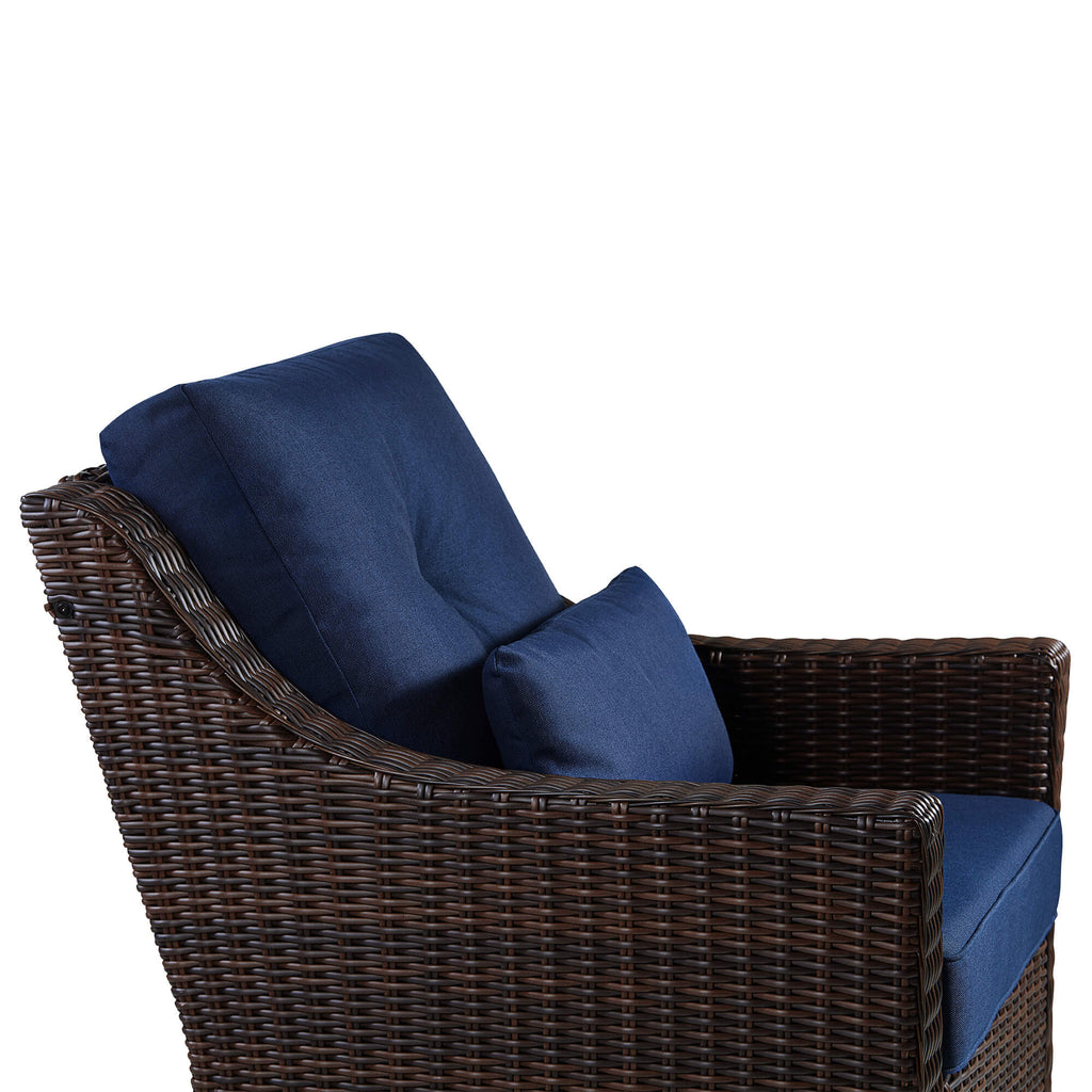 Elara Rattan Outdoor Rocking Swivel Accent Chair