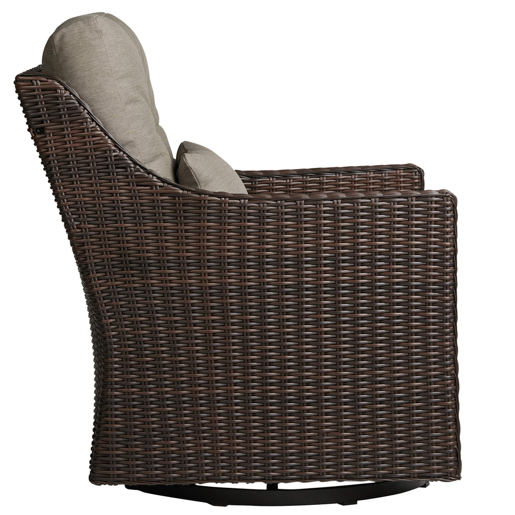 Elara Rattan Outdoor Rocking Swivel Accent Chair