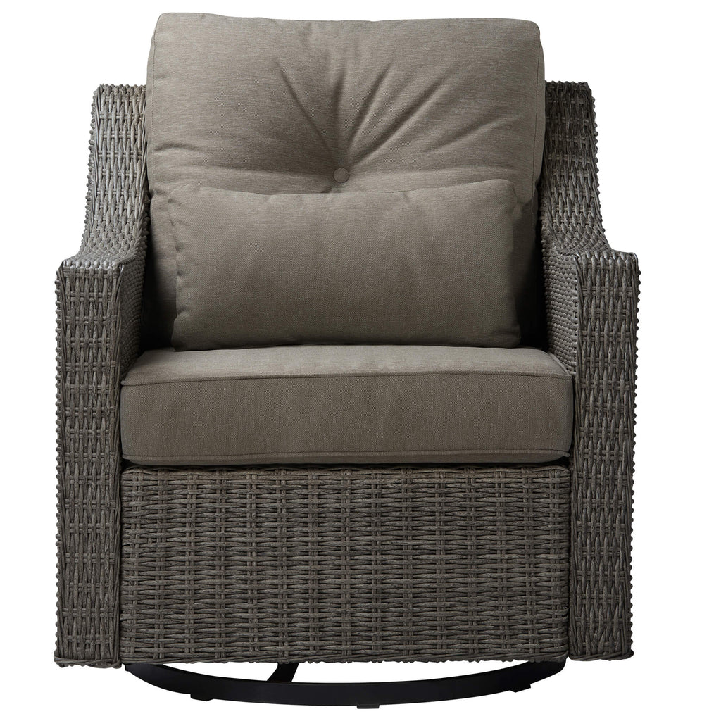 Elara Rattan Outdoor Rocking Swivel Accent Chair