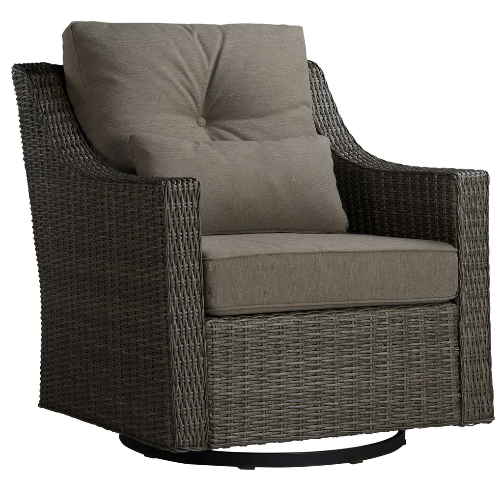 Elara Rattan Outdoor Rocking Swivel Accent Chair