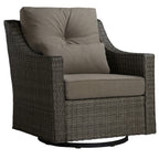 Elara Rattan Outdoor Rocking Swivel Accent Chair