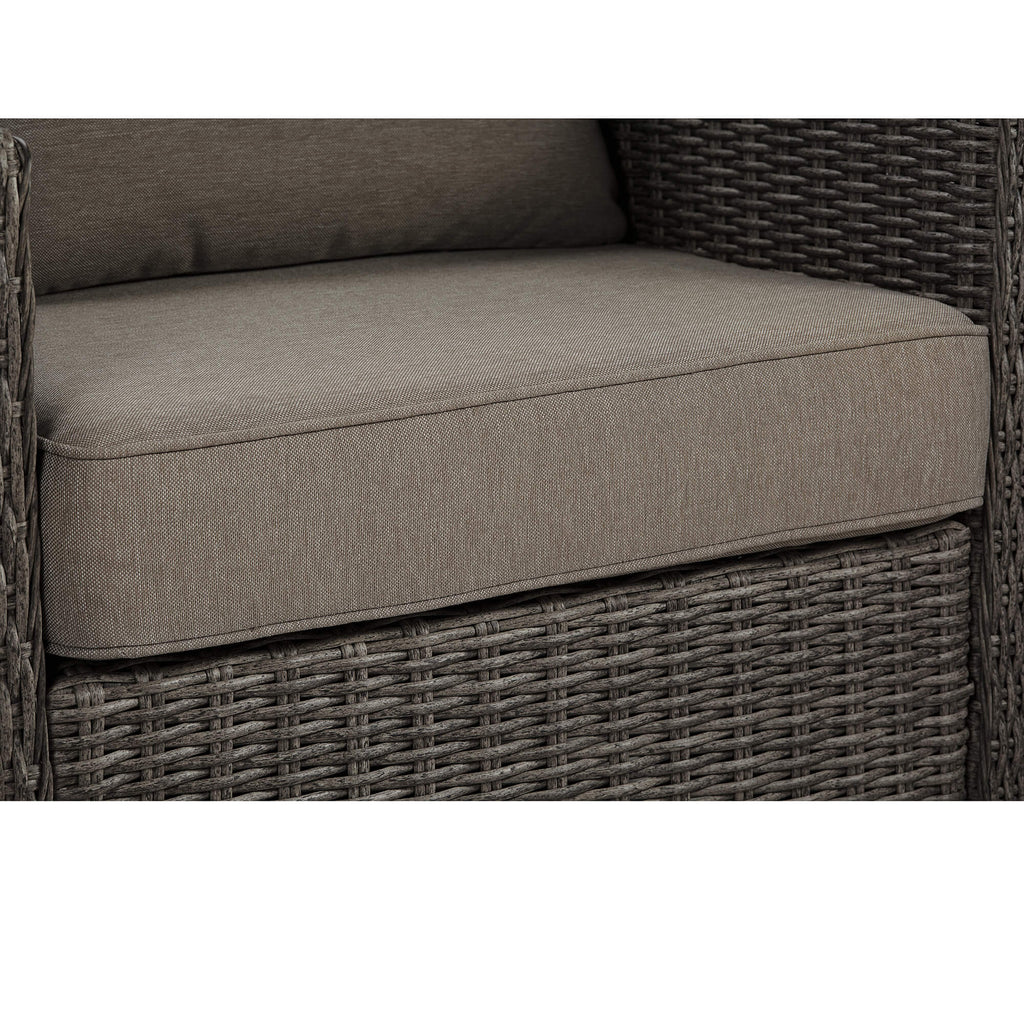 Elara Rattan Outdoor Rocking Swivel Accent Chair
