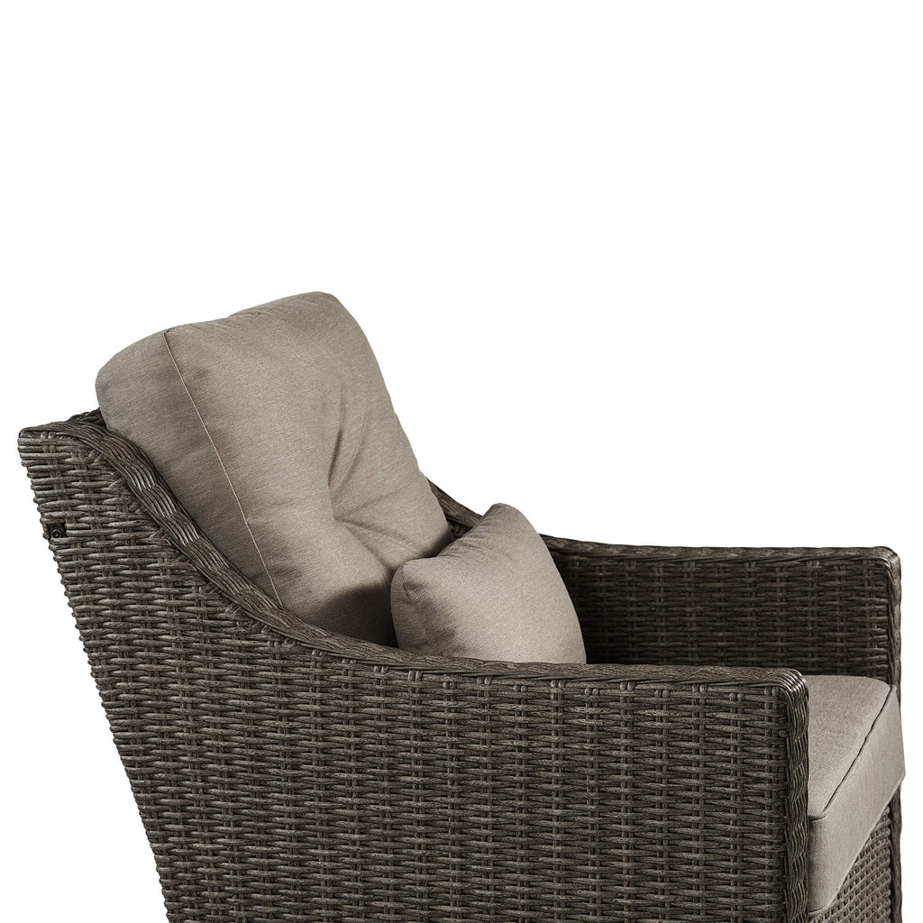 Elara Rattan Outdoor Rocking Swivel Accent Chair