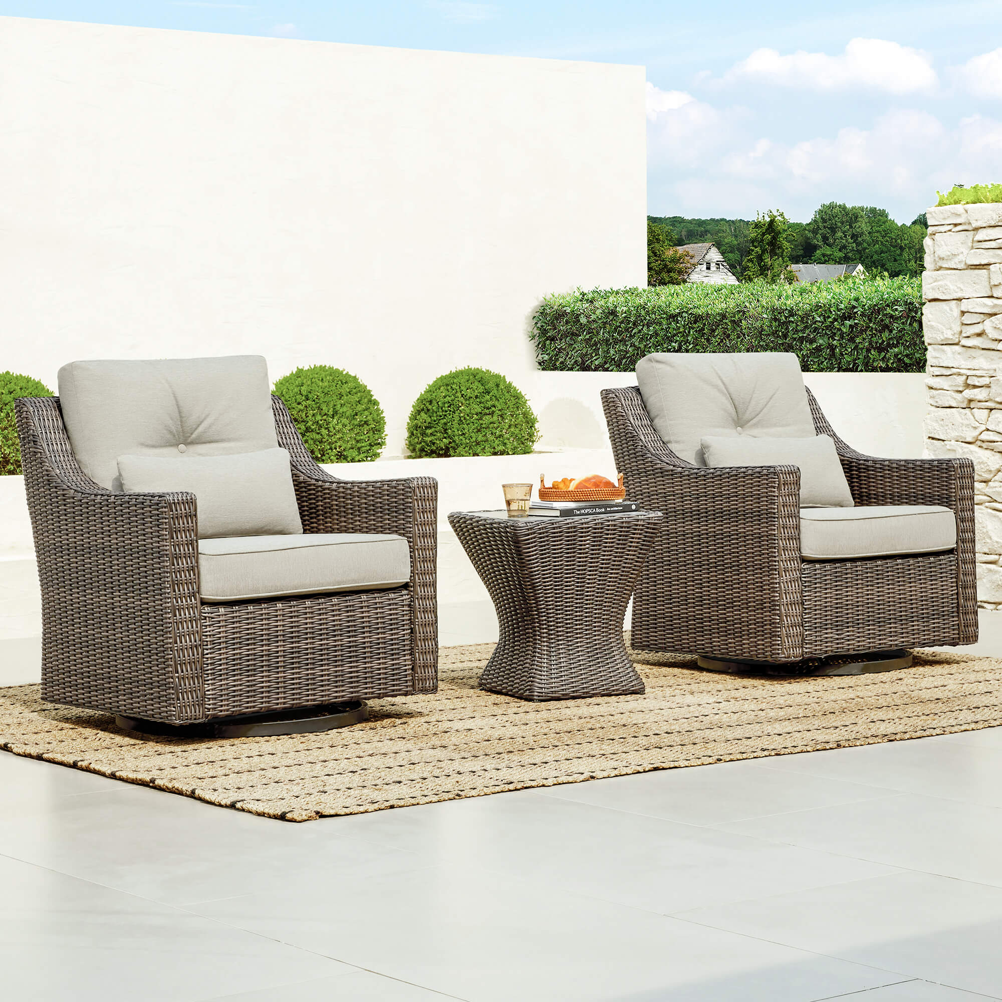 Elara Rattan Outdoor Bistro Set