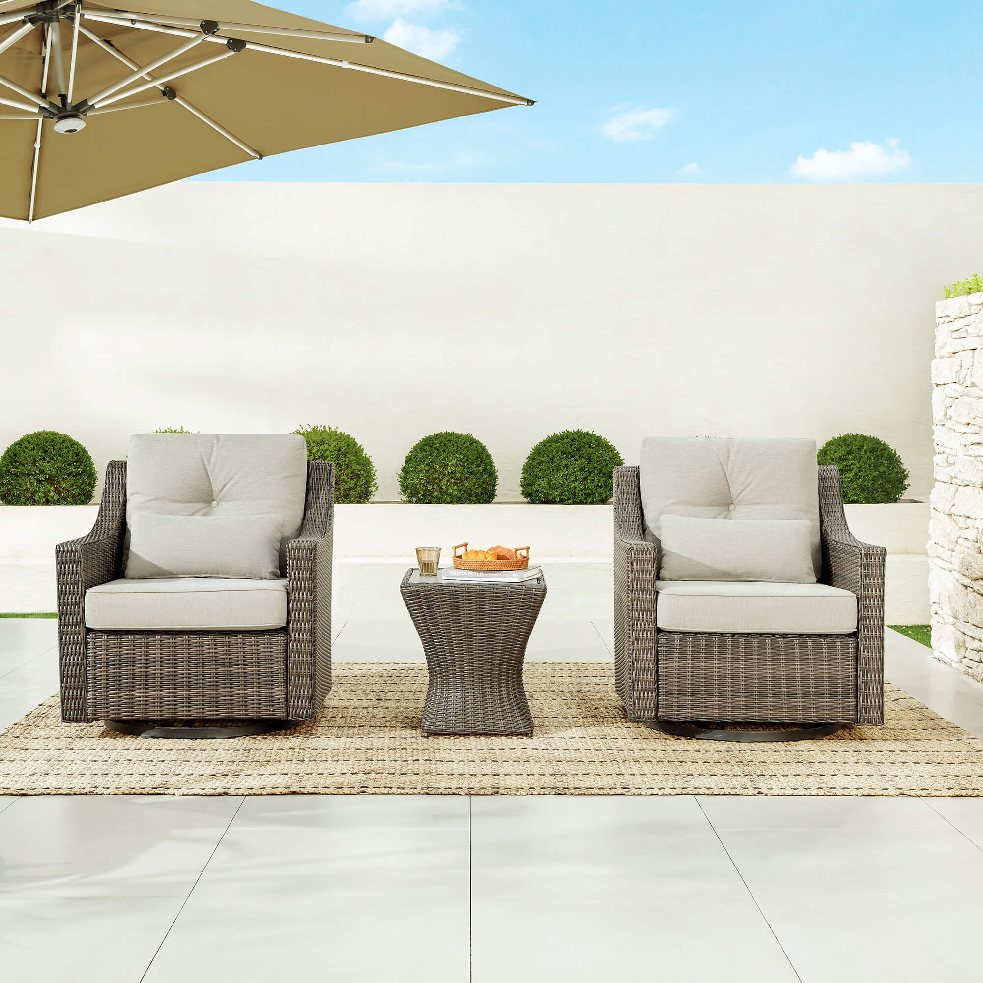 Elara Rattan Outdoor Bistro Set