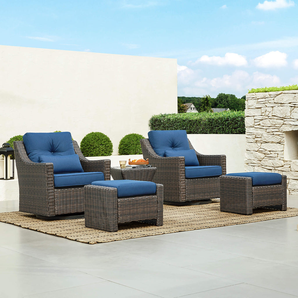 Elara Rattan Outdoor 5-Piece Patio Set