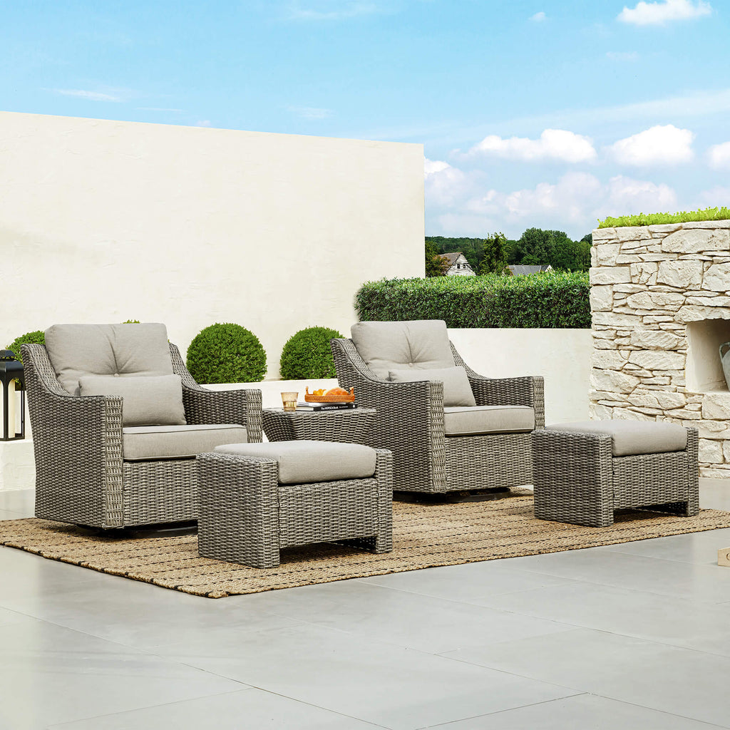 Elara Rattan Outdoor 5-Piece Patio Set