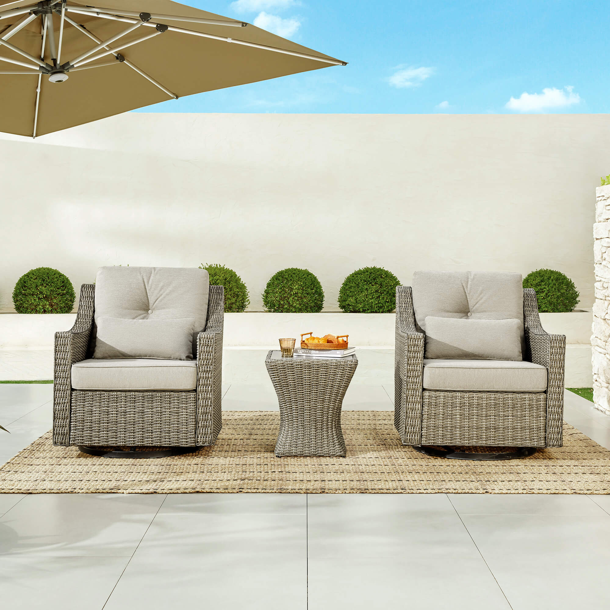 Elara Rattan Outdoor Bistro Set
