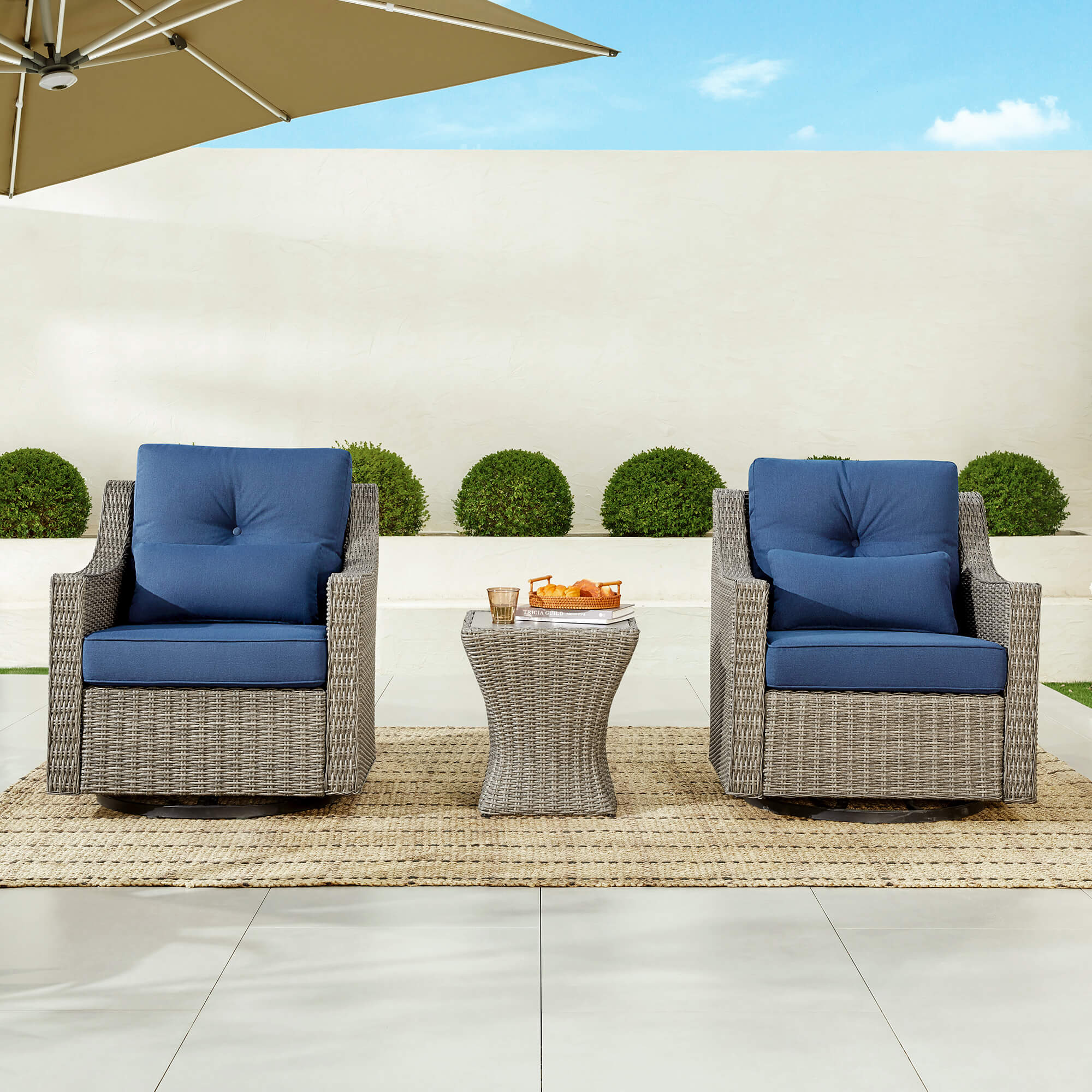 Elara Rattan Outdoor Bistro Set