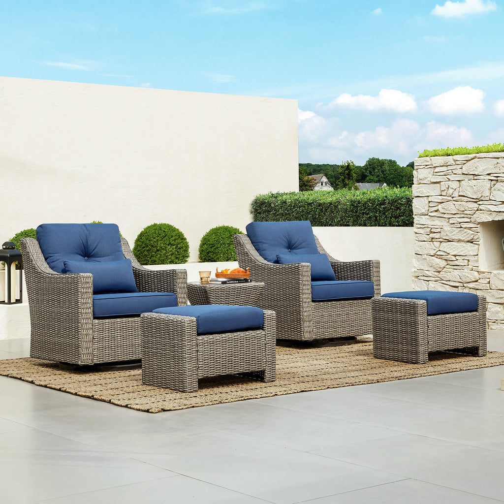 Elara Rattan Outdoor 5-Piece Patio Set