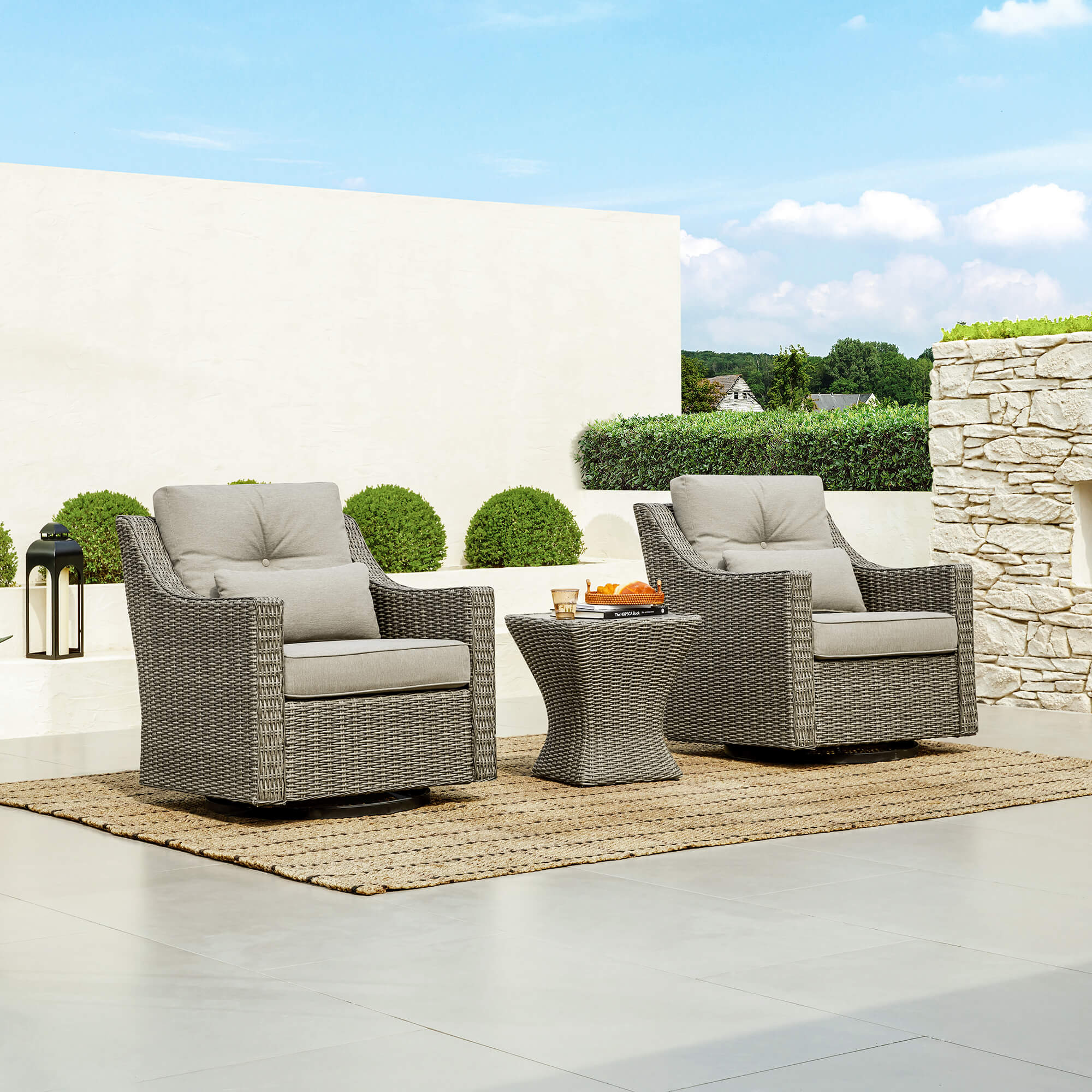 Elara Rattan Outdoor Bistro Set