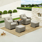 Elara Rattan Outdoor 5-Piece Patio Set