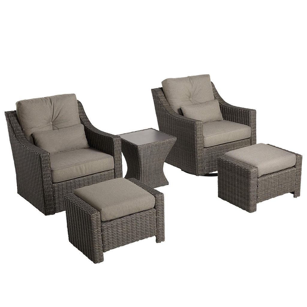 Elara Rattan Outdoor 5-Piece Patio Set