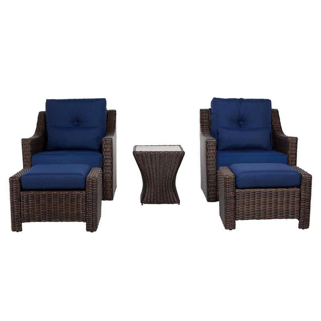 Elara Rattan Outdoor 5-Piece Patio Set
