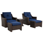 Elara Rattan Outdoor 5-Piece Patio Set