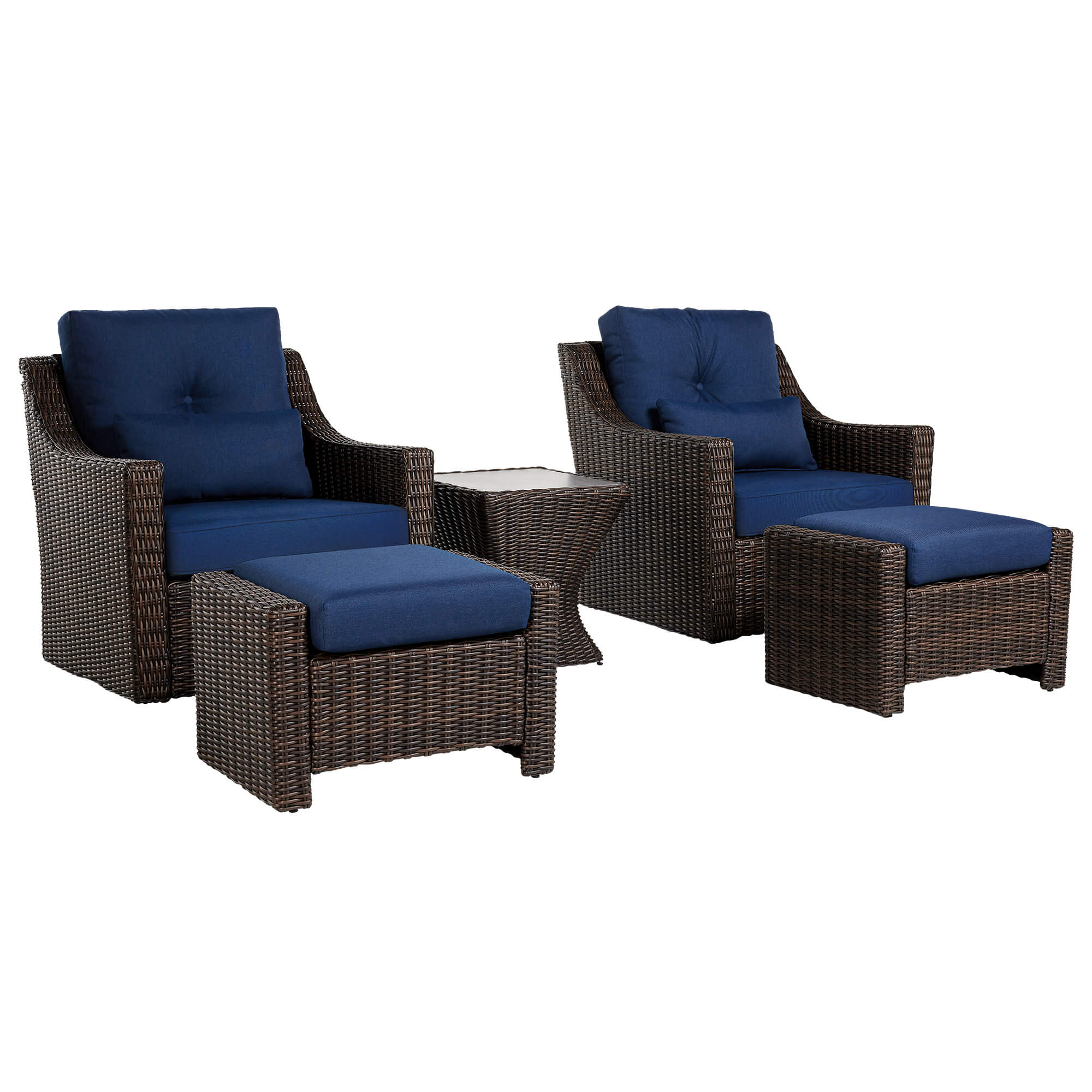 Elara Rattan Outdoor 5-Piece Patio Set