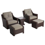 Elara Rattan Outdoor 5-Piece Patio Set