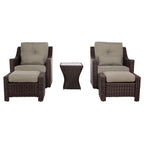 Elara Rattan Outdoor 5-Piece Patio Set