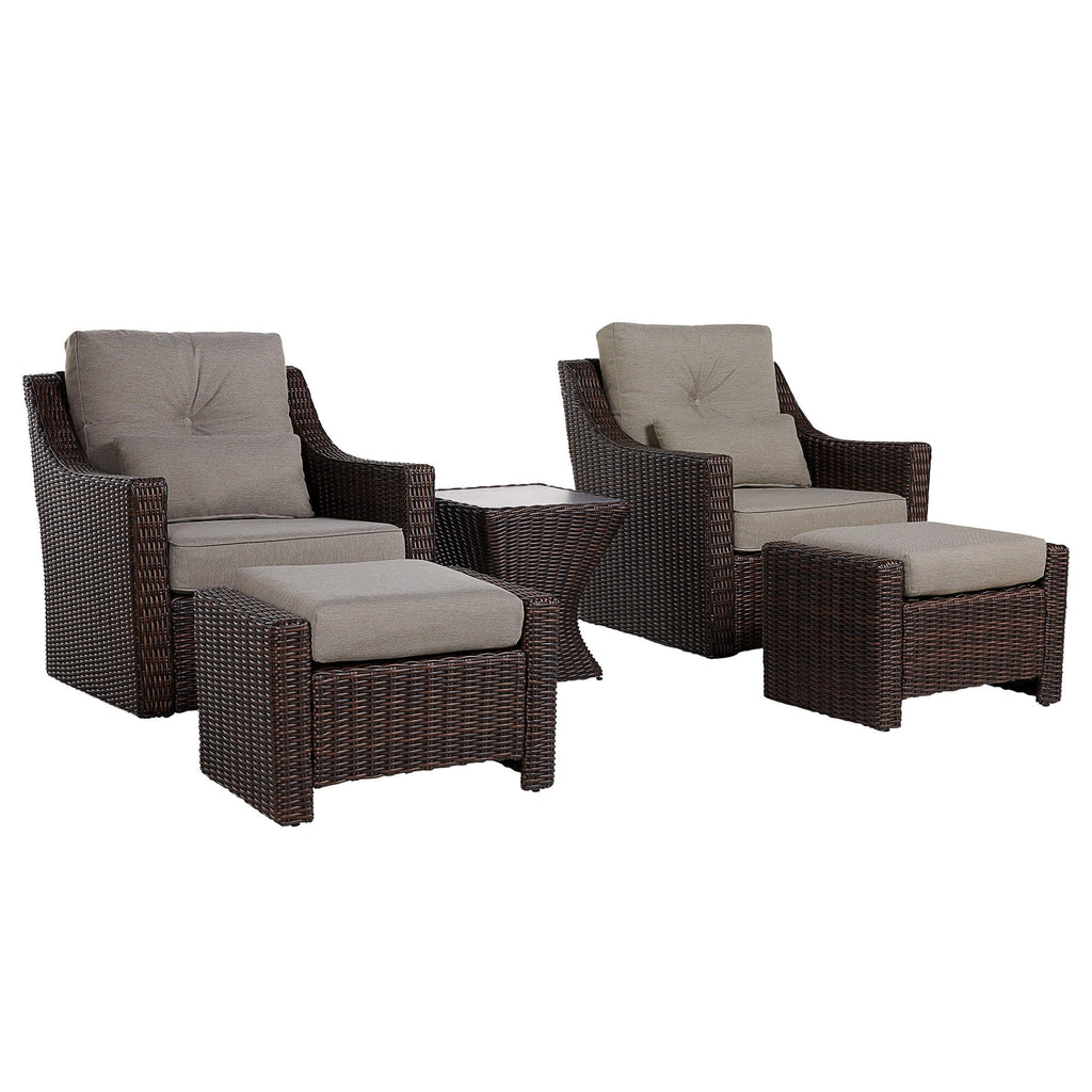 Elara Rattan Outdoor 5-Piece Patio Set