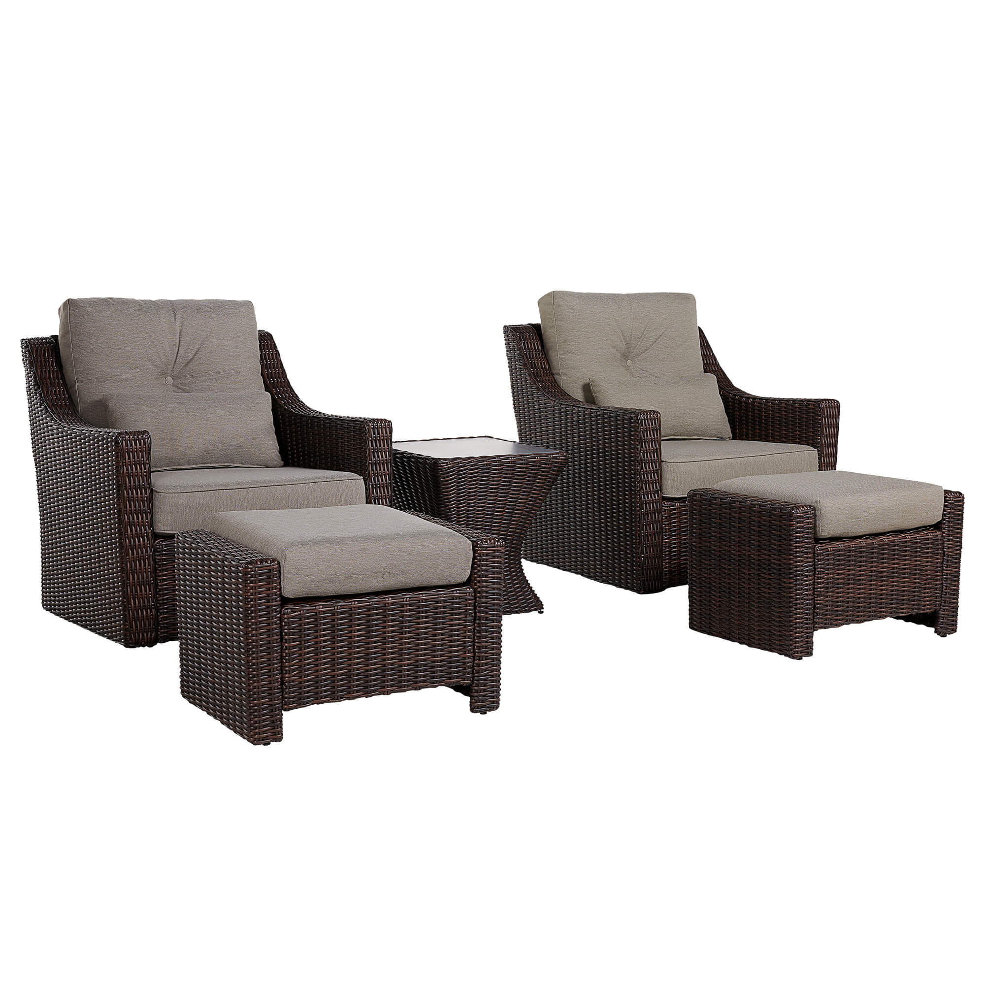 Elara Rattan Outdoor 5-Piece Patio Set