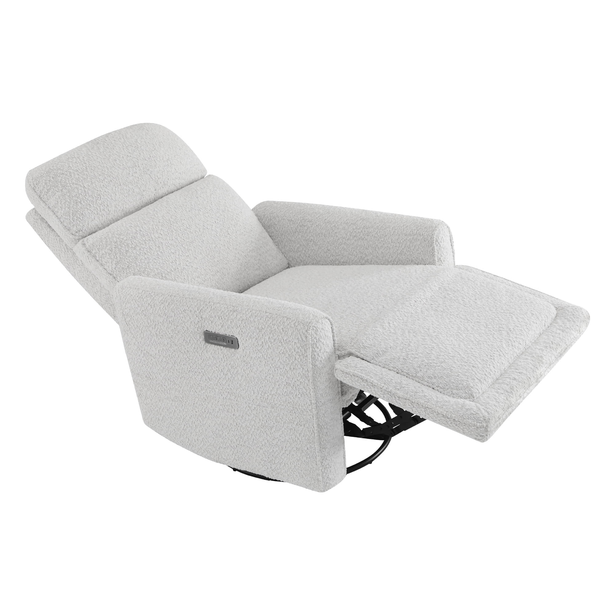 Elysian Power Swivel Nursery Glider Recliner with Adjustable Headrest