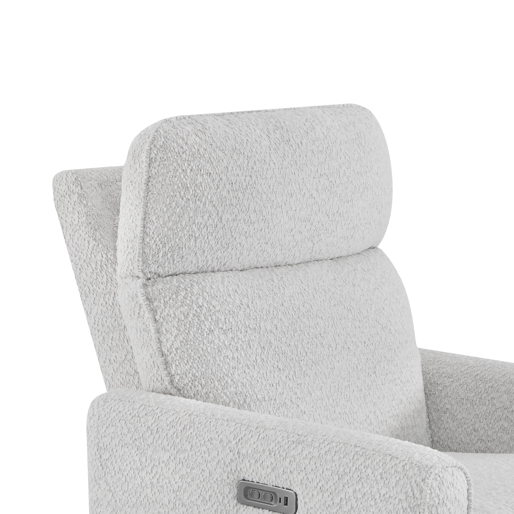 Elysian Power Swivel Nursery Glider Recliner with Adjustable Headrest
