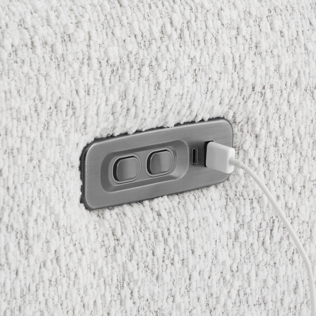 Elysian Power Swivel Nursery Glider Recliner with Adjustable Headrest