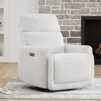 Elysian Power Swivel Nursery Glider Recliner with Adjustable Headrest