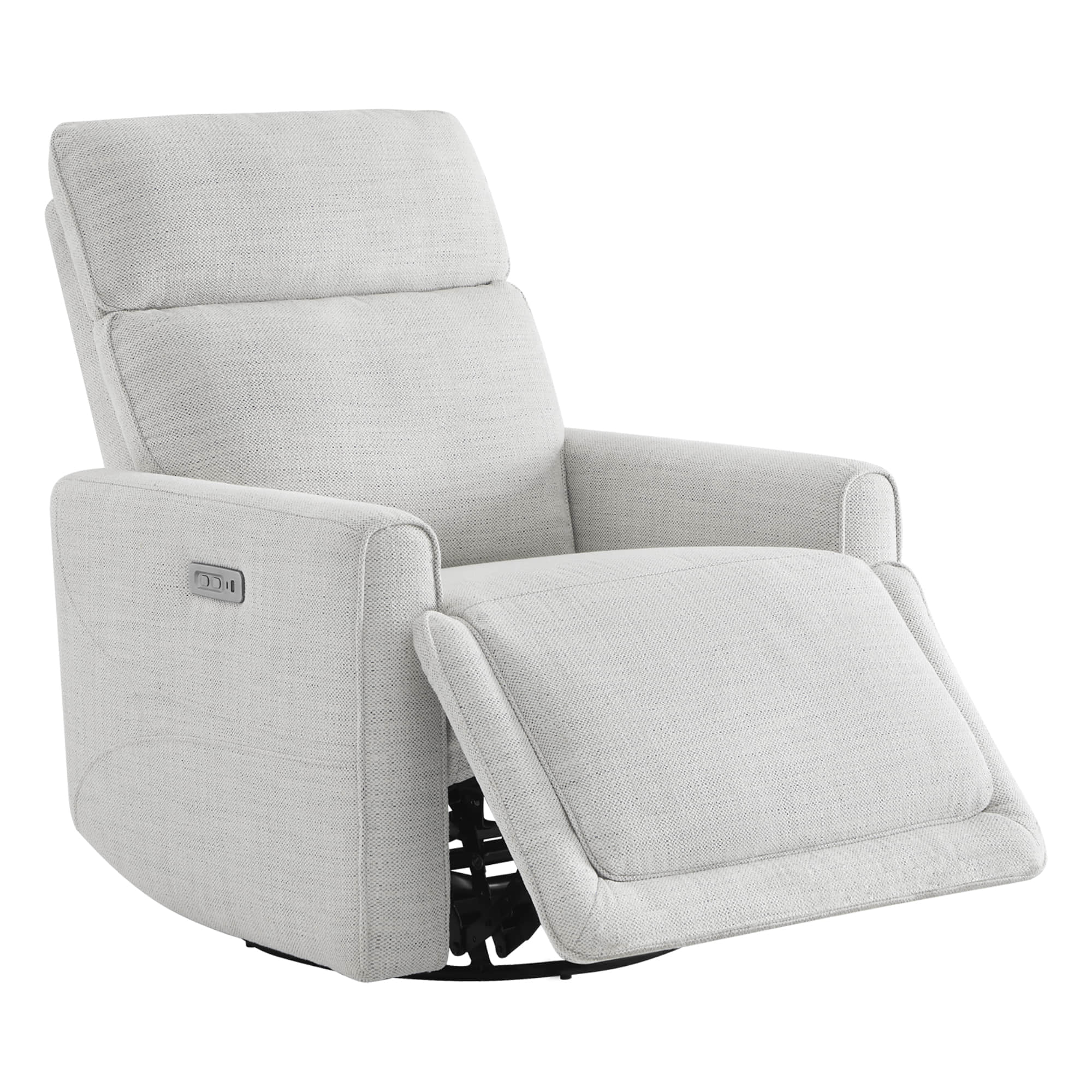 Elysian Power Swivel Nursery Glider Recliner with Adjustable Headrest