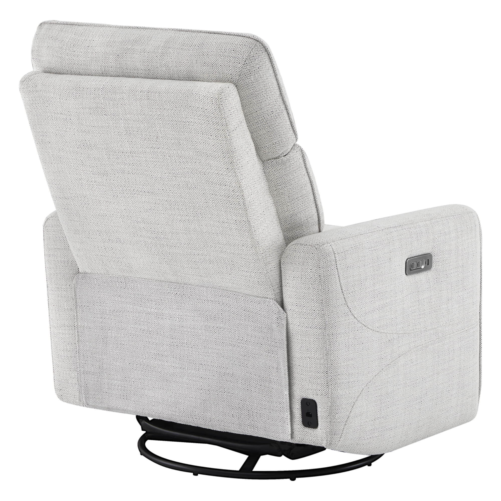 Elysian Power Swivel Nursery Glider Recliner with Adjustable Headrest