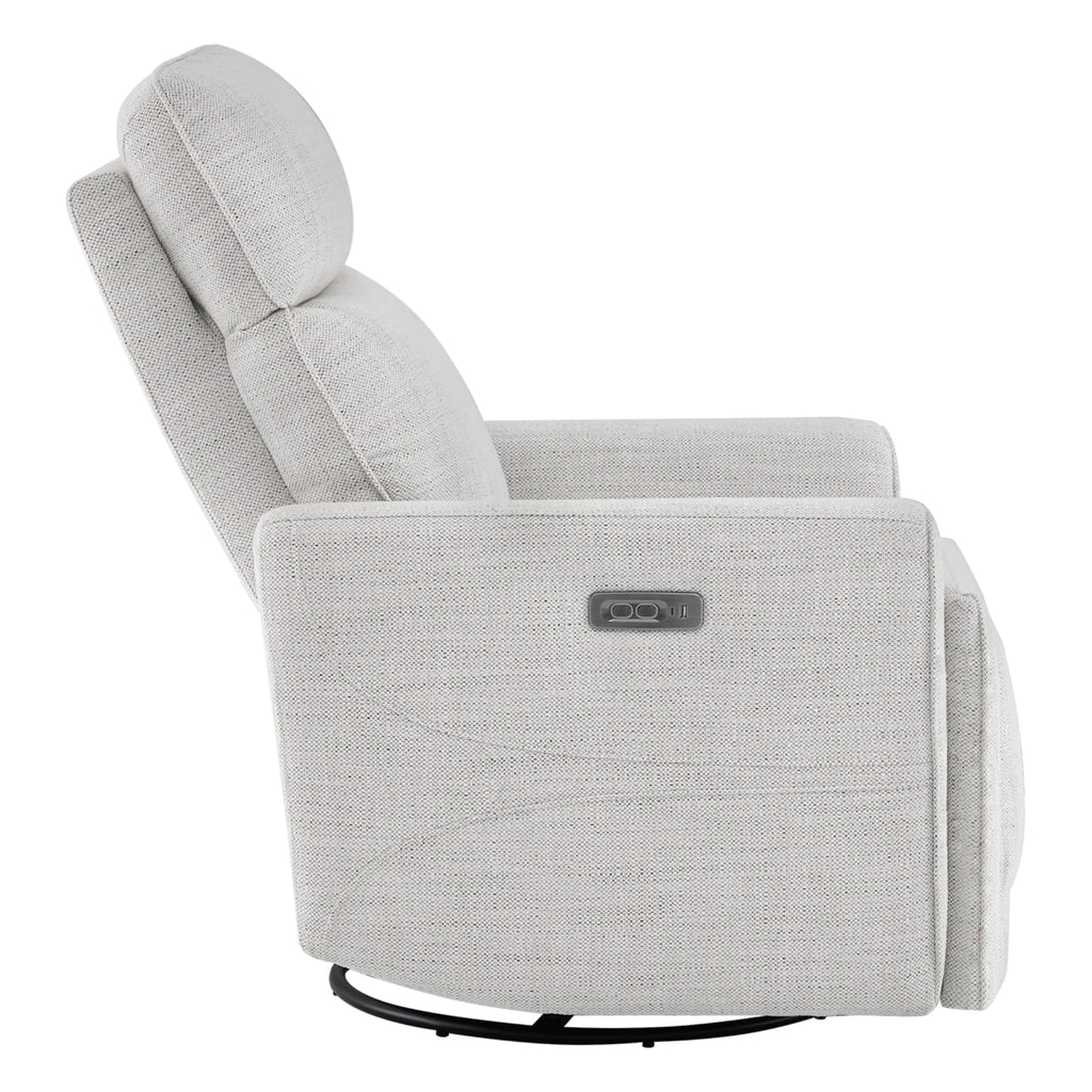 Elysian Power Swivel Nursery Glider Recliner with Adjustable Headrest